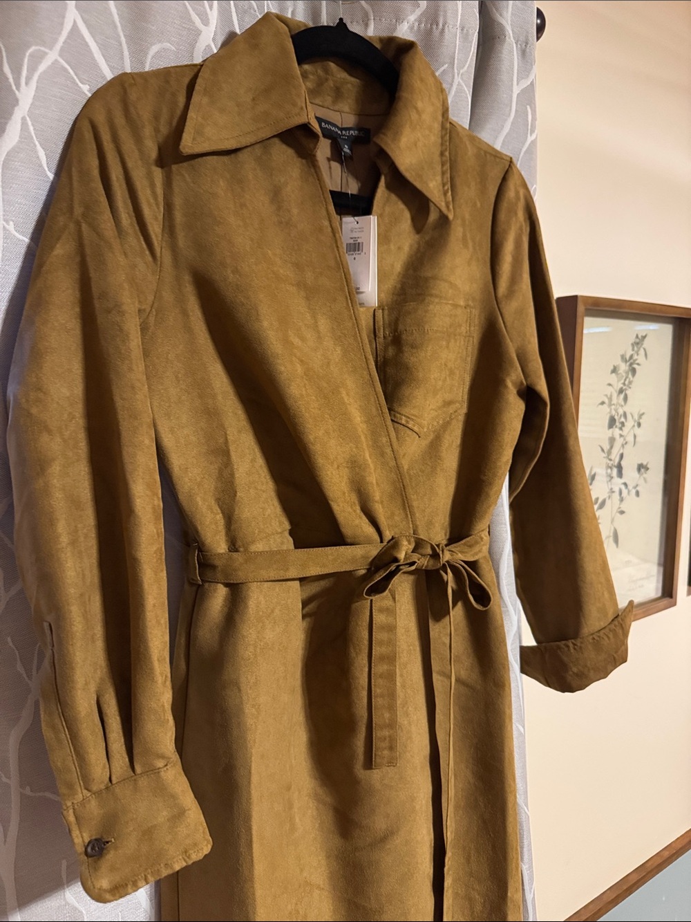 Banana Republic Vegan Suede, Belter Wrap Dress